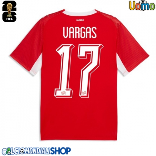 Maglie da calcio Svizzera Ruben Vargas #17 Prima Maglia Mondiali 2026  Manica Corta